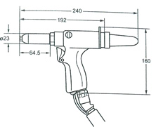 AR-012氣動拉鉚槍槍頭尺寸